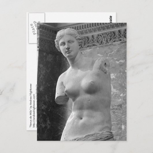 Carte Postale Venus de Milo (Devant / Derrière)