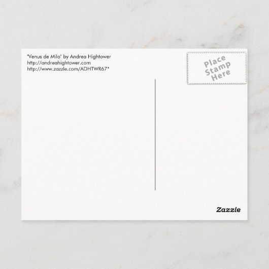 Carte Postale Venus de Milo (Dos)