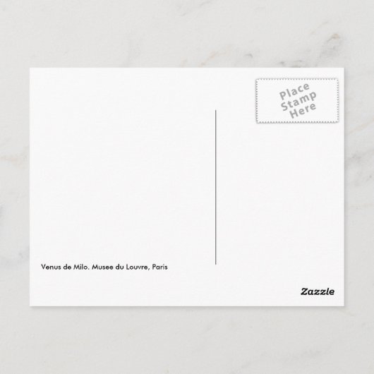 Carte Postale Venus de Milo (Dos)