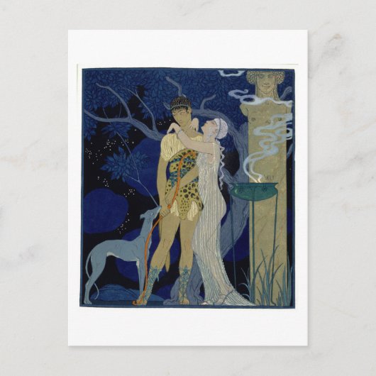 Carte Postale Vénus et Adonis (colour litho) (Devant)