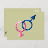 Carte Postale Vénus et Mars (Devant / Derrière)