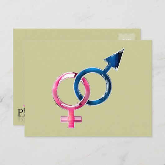 Carte Postale Vénus et Mars (Devant / Derrière)