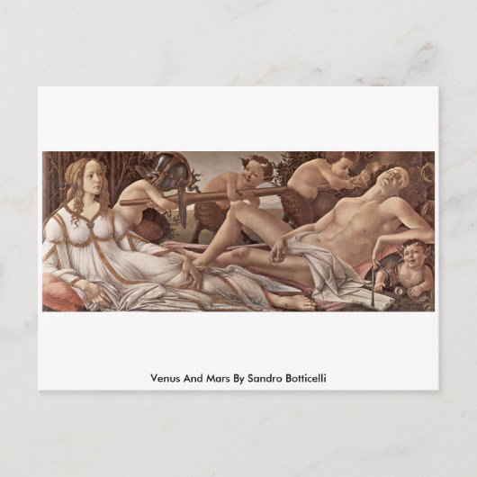 Carte Postale Vénus Et Mars Par Sandro Botticelli (Devant)