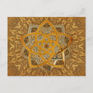 Carte Postale Vénus Flower Duo - métal antique