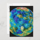 Carte Postale Vénus sous fausse couleur (Devant / Derrière)