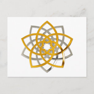 Carte Postale Venusblume Duo Gold Silver