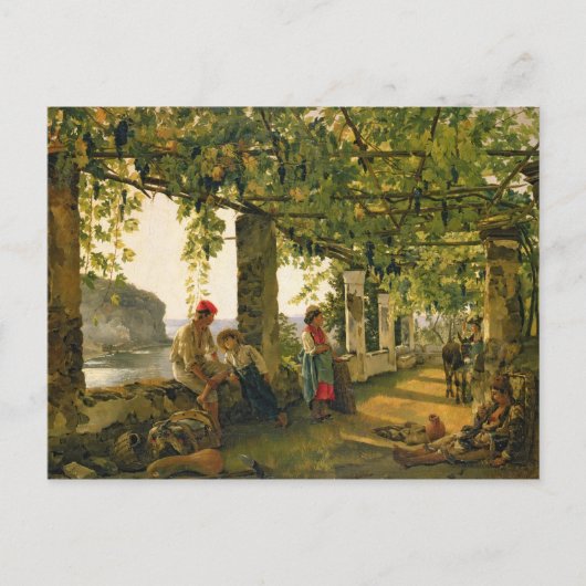 Carte Postale Verandah avec des vignes tordues, 1828 (Devant)