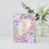 Carte Postale Verbe biblique et fleurs (Debout devant)