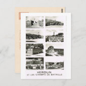 Carte Postale Verdun,   et les champs de bataille (Devant / Derrière)