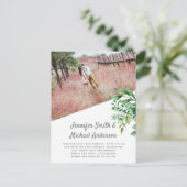 Carte Postale Verdure botanique Budget Faire-part de mariage ver (Debout devant)