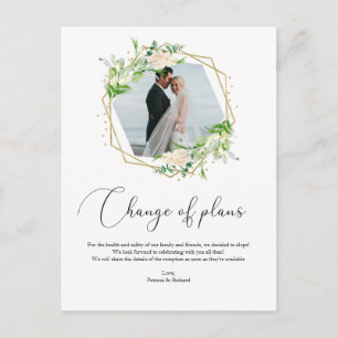 Carte Postale Verdure Géométrique Changement De Plans Elopement