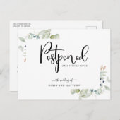 Carte Postale Verdure, Mariage de report Faire-part (Devant / Derrière)