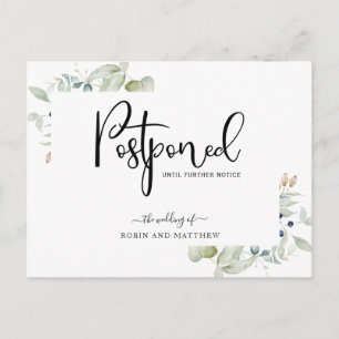 Carte Postale Verdure, Mariage de report Faire-part