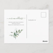 Carte Postale Verdure Nous avons déplacé Faire-part aquarelle (Dos)