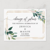 Carte Postale Verdure Reportée Mariage Modifier La Date (Devant)