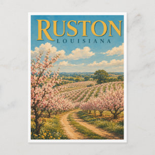 Carte Postale Verger de pêchers de Ruston Louisiane GeoSaga