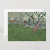 Carte Postale Vergers en fleurs Vue d'Arles par Van Gogh (Devant / Derrière)