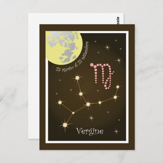 Carte Postale Vergine 23 agosto al 23 settembre (Devant / Derrière)