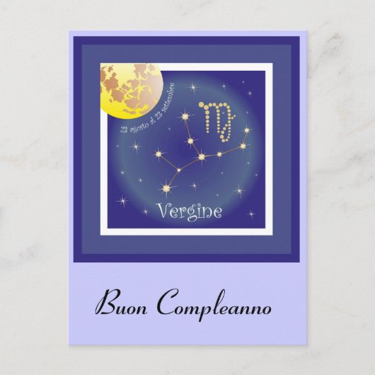 Carte Postale Vergine 23 agosto al 23 settembre (Devant)