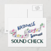 Carte Postale Vérification du son de Nashville (Devant / Derrière)