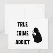 Carte Postale Véritable adepte du crime (Devant / Derrière)