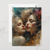 Carte Postale Véritable amour lesbien (Devant / Derrière)