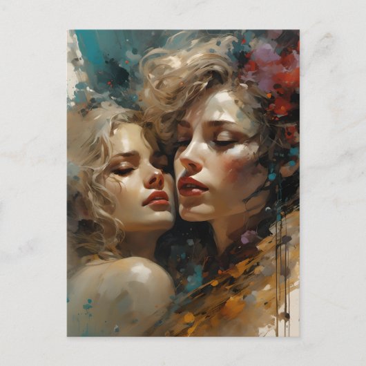 Carte Postale Véritable amour lesbien (Devant)