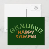 Carte Postale Véritable Camper Heureux (Devant / Derrière)