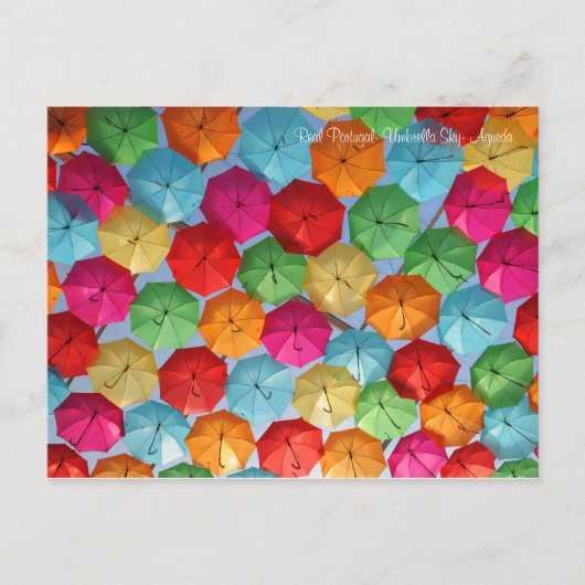 Carte Postale Véritable Portugal - Parapluie Sky- Agueda (Devant)