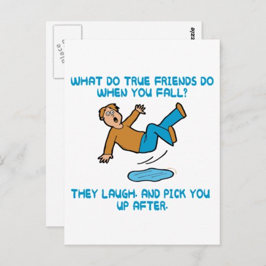 Carte Postale Véritables amis (Devant / Derrière)