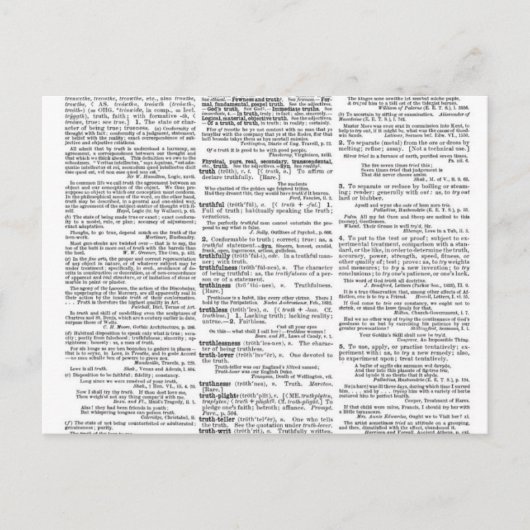 Carte Postale Vérité (Devant)