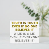 Carte Postale Vérité et mensonge (Debout devant)
