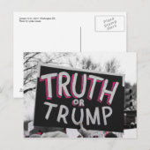 Carte postale Vérité ou Trump (Devant / Derrière)