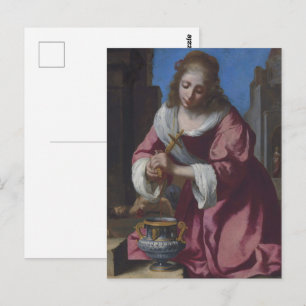 Carte Postale Vermeer Antique Baroque Religieux Beaux-Arts