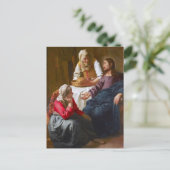 Carte Postale Vermeer - Christ dans la Maison de Martha et Marie (Debout devant)