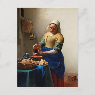 Carte Postale Vermeer - La Milkmaid