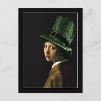 Carte Postale Vermeer Pearl Écouter Clover St Patrick's Day