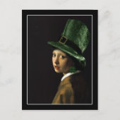 Carte Postale Vermeer Pearl Écouter Clover St Patrick's Day (Devant)