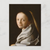 Carte Postale Vermeer - Portrait d'une jeune femme (Devant)