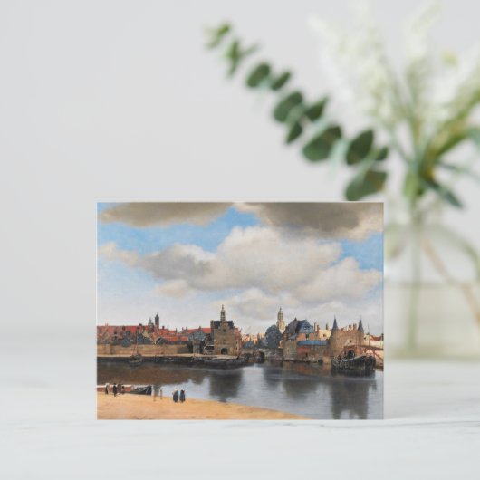 Carte Postale Vermeer - Vue de Delft | Peinture Cityscape (Debout devant)
