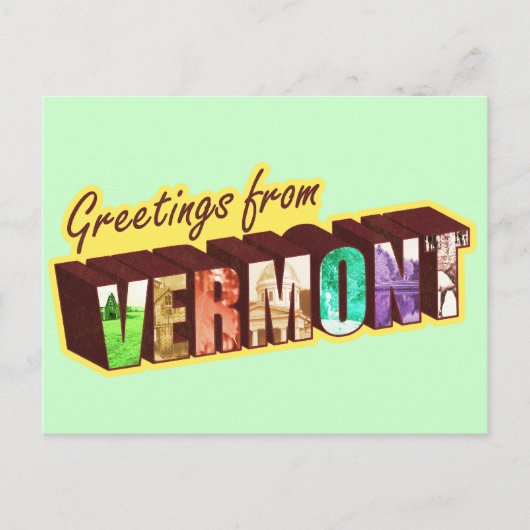 Carte Postale Vermont" (Devant)