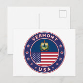 Carte Postale Vermont (Devant / Derrière)