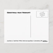 Carte postale Vermont 2 (Dos)