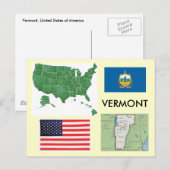 Carte Postale Vermont, États-Unis (Devant / Derrière)