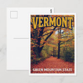 Carte Postale Vermont Green Mountain State (Devant / Derrière)