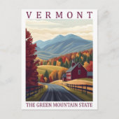 Carte Postale Vermont Green Mountains State USA Travel Place (Devant)