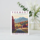Carte Postale Vermont Green Mountains State USA Travel Place (Debout devant)