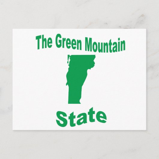 Carte Postale Vermont : L'État de Green Mountain (Devant)