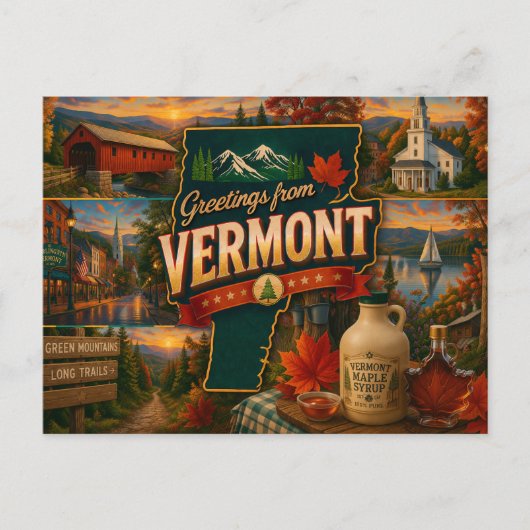 Carte Postale Vermont Postcard (Devant)