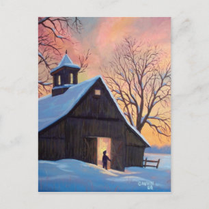 Carte postale Vermont Snowy Barn